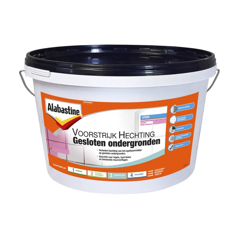 Pot Alabastine Voorstrijk Hechting Gesloten Ondergronden Primer - Muur en Plafond - Roze - 3,57L