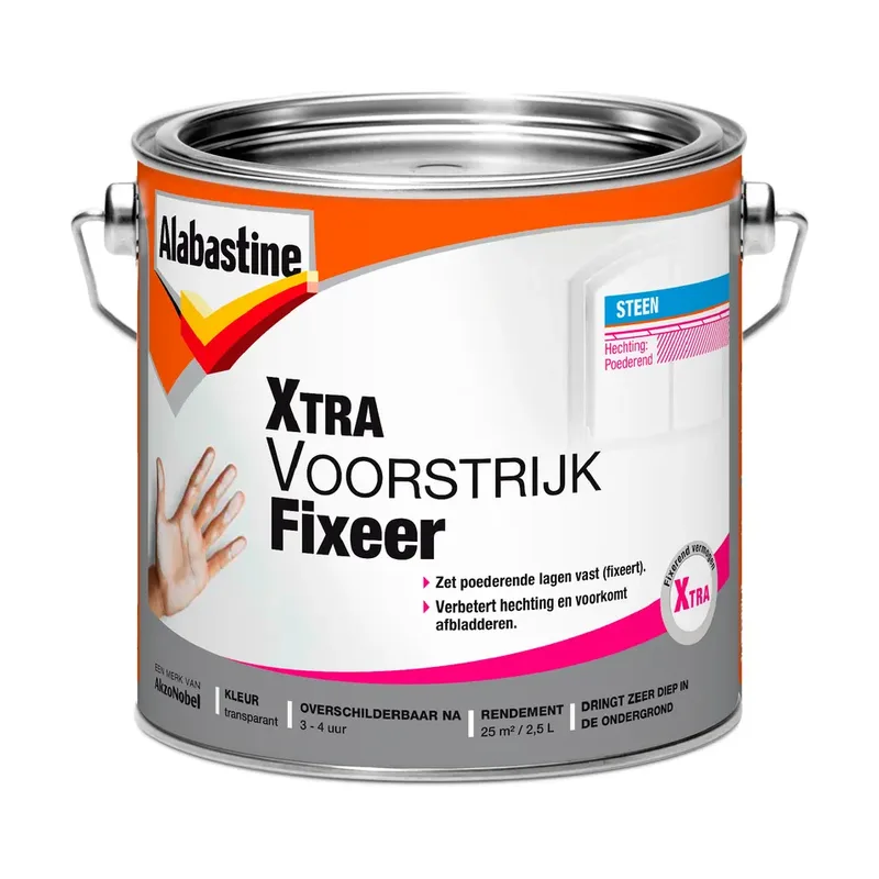 Pot Alabastine Xtra Voorstrijk Primer - Muur en Plafond - Transparant - 2,5L