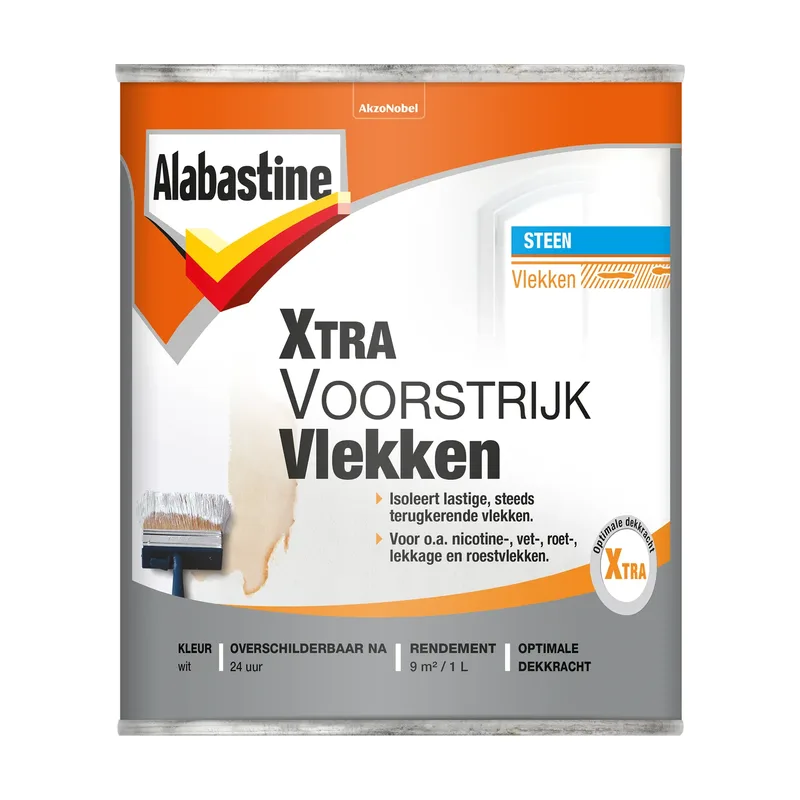Pot Alabastine Xtra Voorstrijk Primer - Muur en Plafond - Wit - 1L