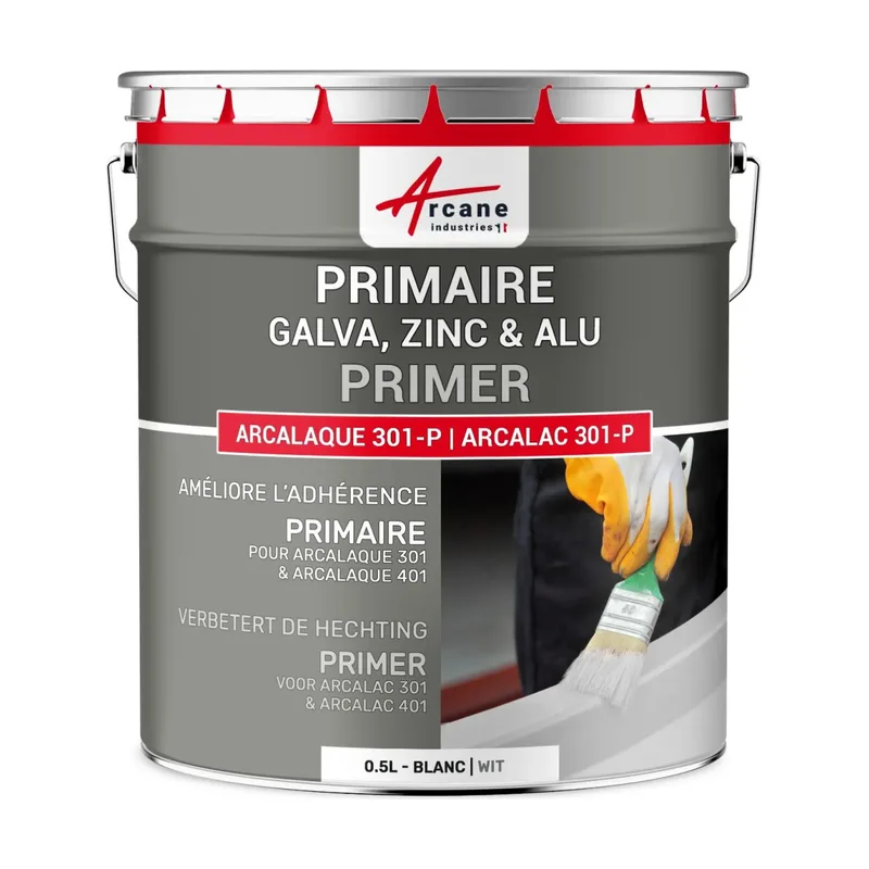 Pot Arcane Industries - Primer Verf Galva, Alu & Zink Arcalac 301-p - 0,5 L