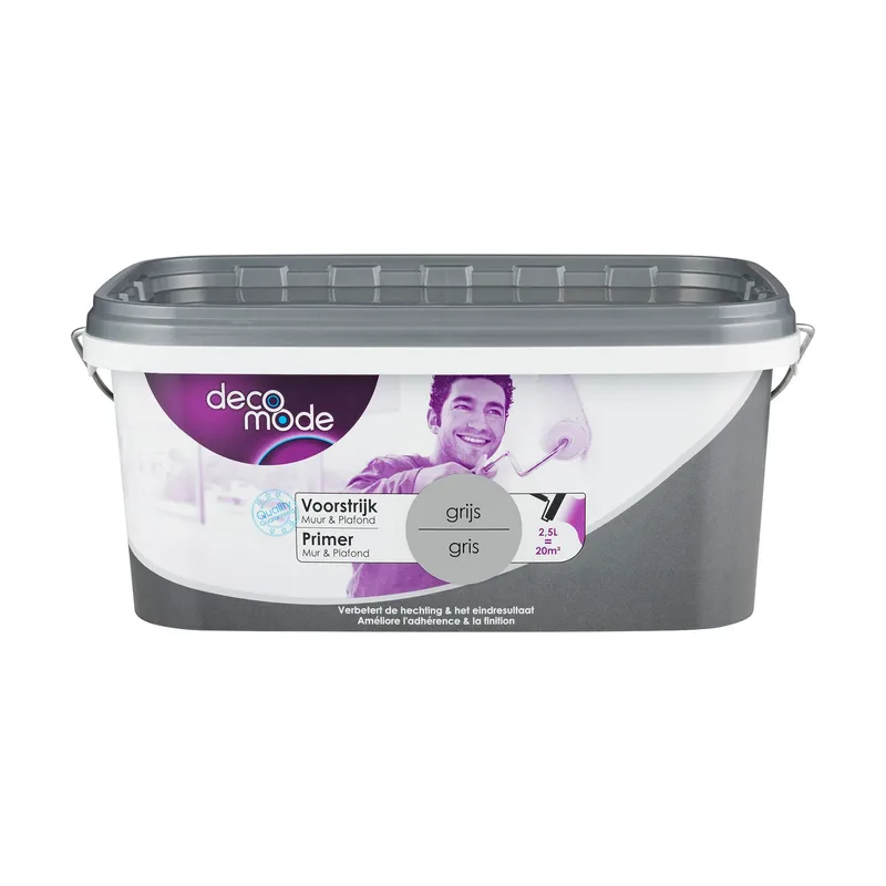 Pot Decomode Voorstrijk Primer - Muur en Plafond - Grijs - 2,5L