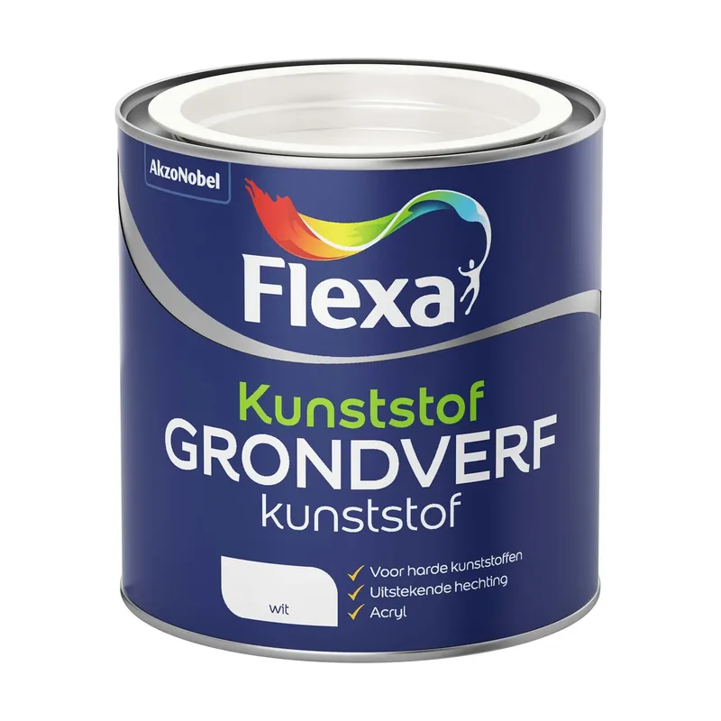 Pot Flexa Grondverf - Kunststof - Wit - 250ml