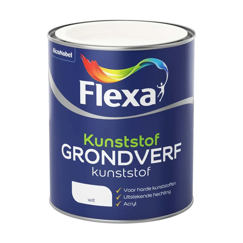 Pot Flexa Grondverf - Kunststof - Wit - 750ml