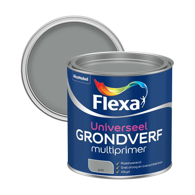 Pot Flexa Multiprimer Grondverf - Universeel - Grijs - 250ml