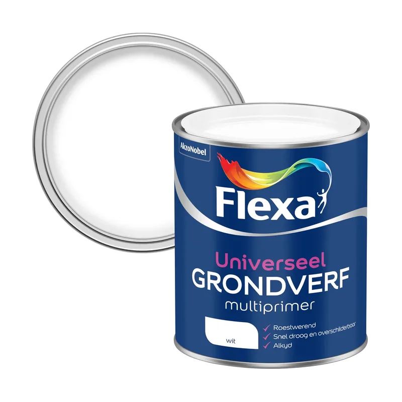 Pot Flexa Multiprimer Grondverf - Universeel - Wit - 750ml