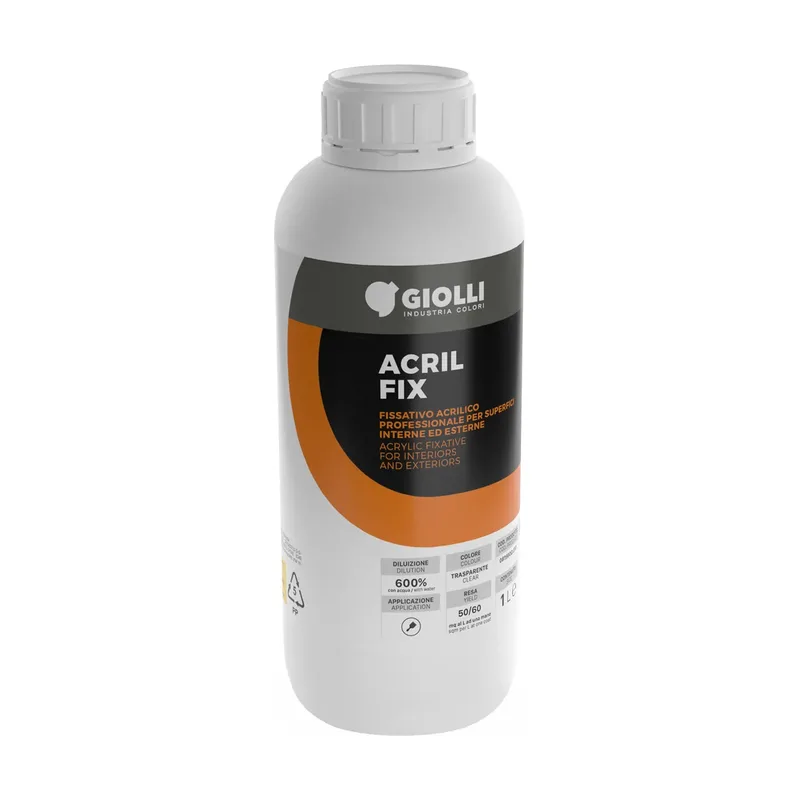 Pot GIOLLI - Fixeer/Primer - Acryl - Buiten/Binnen - Acrilfix 1L - Verdunning: tot 500 %