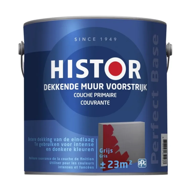 Pot Histor Perfect Base Dekkende Muur Voorstrijk 2,5l Grijs