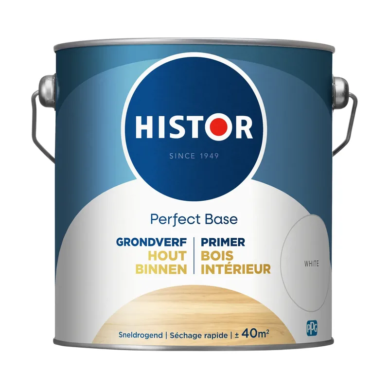 Pot Histor Perfect Base grondverf Hout Binnen wit 2,5L