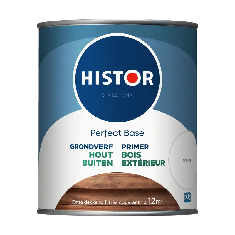 Pot Histor Perfect Base grondverf Hout Buiten wit 750ml