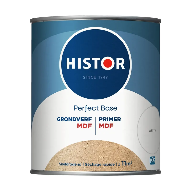 Pot Histor Perfect Base grondverf MDF wit 750ml