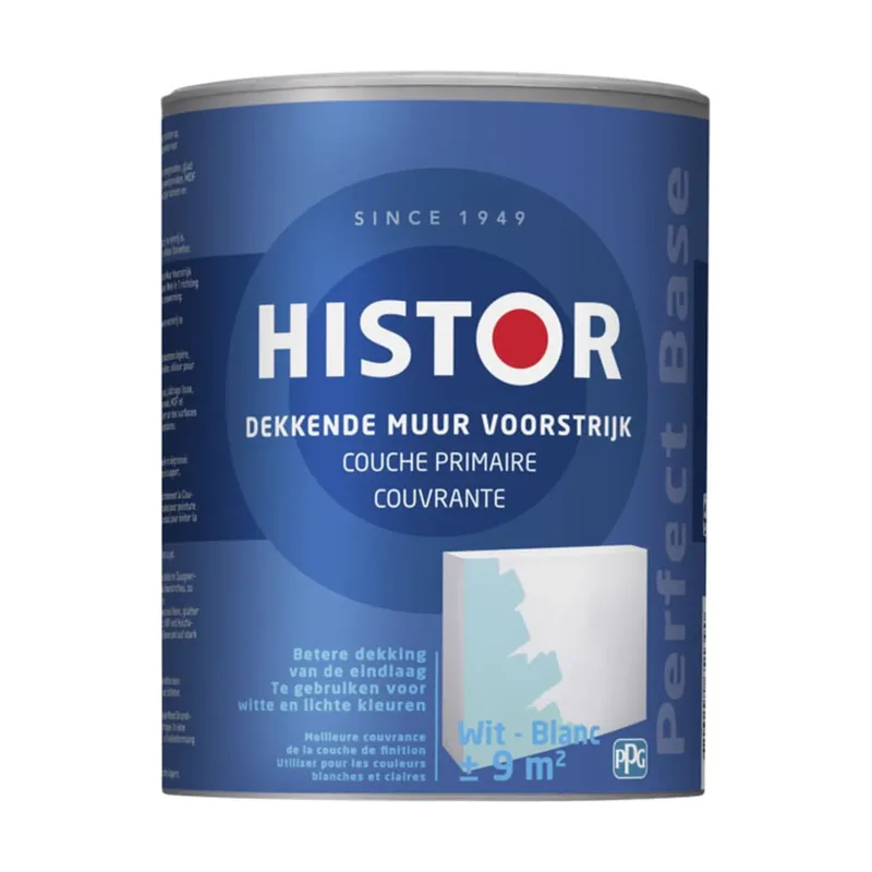 Pot Histor Perfect Base Muur Voorstrijk 1l - Wit