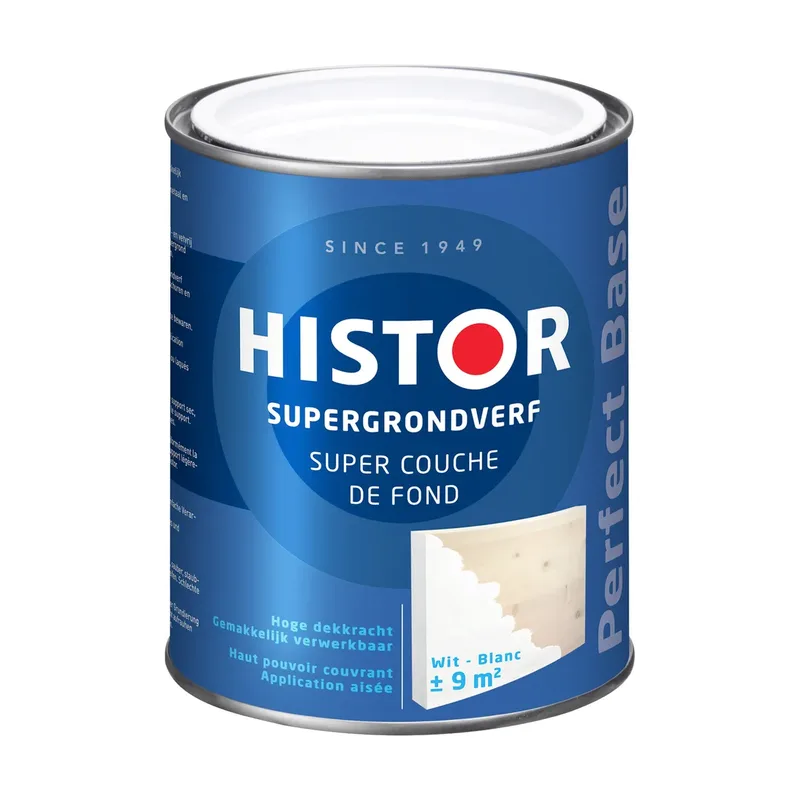 Pot Histor Perfect Base Supergrondverf 7000 Wit 0,75 Ltr
