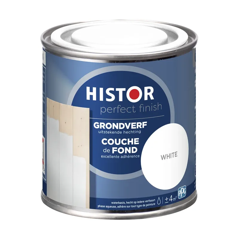 Pot Histor Perfect Finish grondverf wit 0,25L