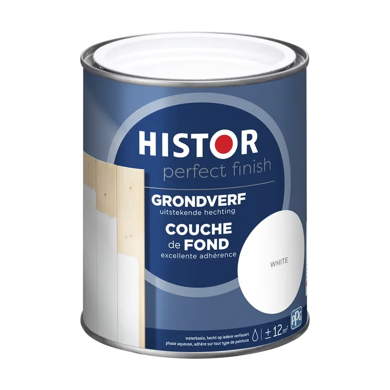 Pot Histor Perfect Finish grondverf wit 0,75L