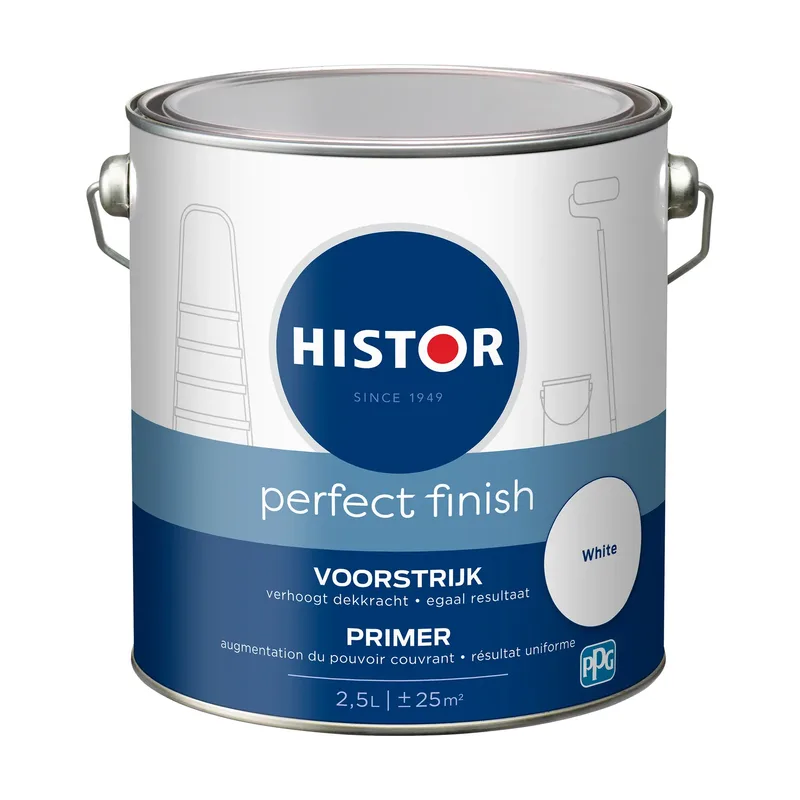 Pot Histor Perfect Finish Primer - Muur en Plafond - Wit - 2,5L