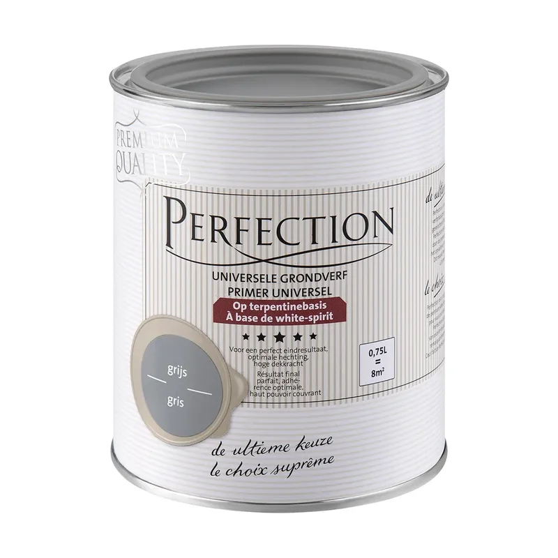 Pot Perfection grondverf Superdekkend grijs 750ml