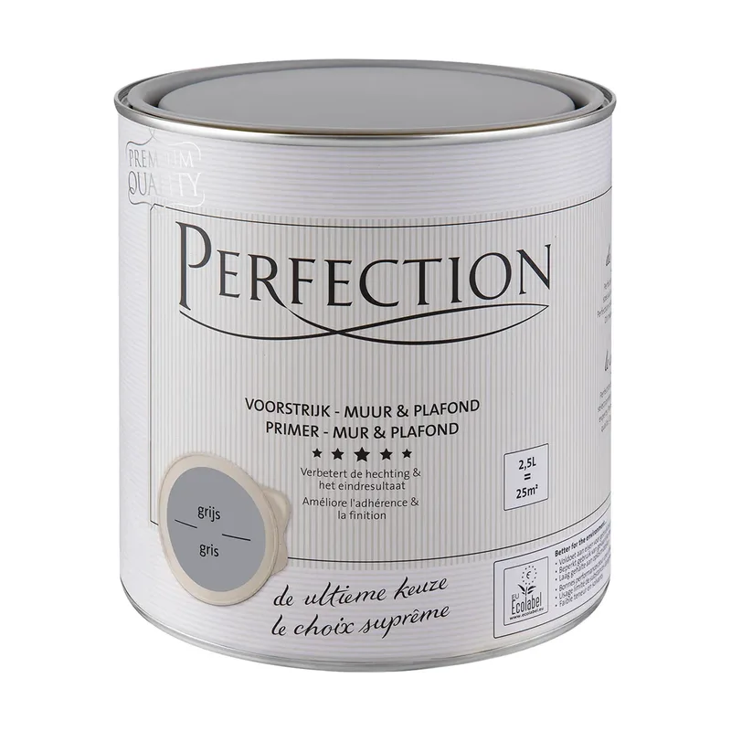 Pot Perfection Voorstrijk Primer - Muur en Plafond - Grijs - 2,5L