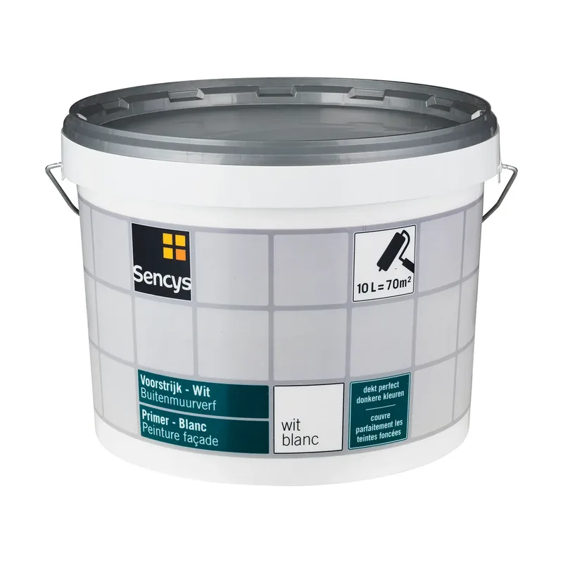Pot Sencys Buitenmuur Primer Gevelverf - Mat - Wit - 10L