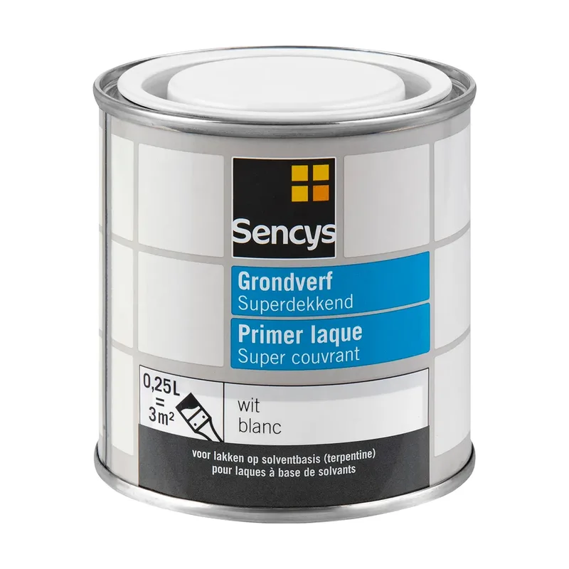 Pot Sencys grondverf Superdekkend wit 250ml