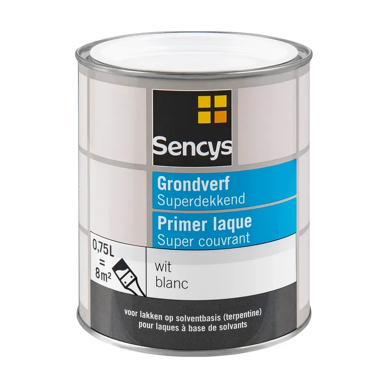 Pot Sencys grondverf Superdekkend wit 750ml