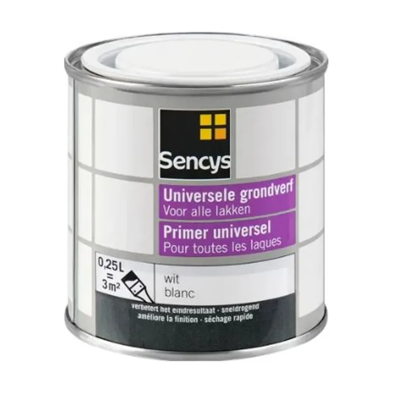 Pot Sencys universele grondlak wit 250ml