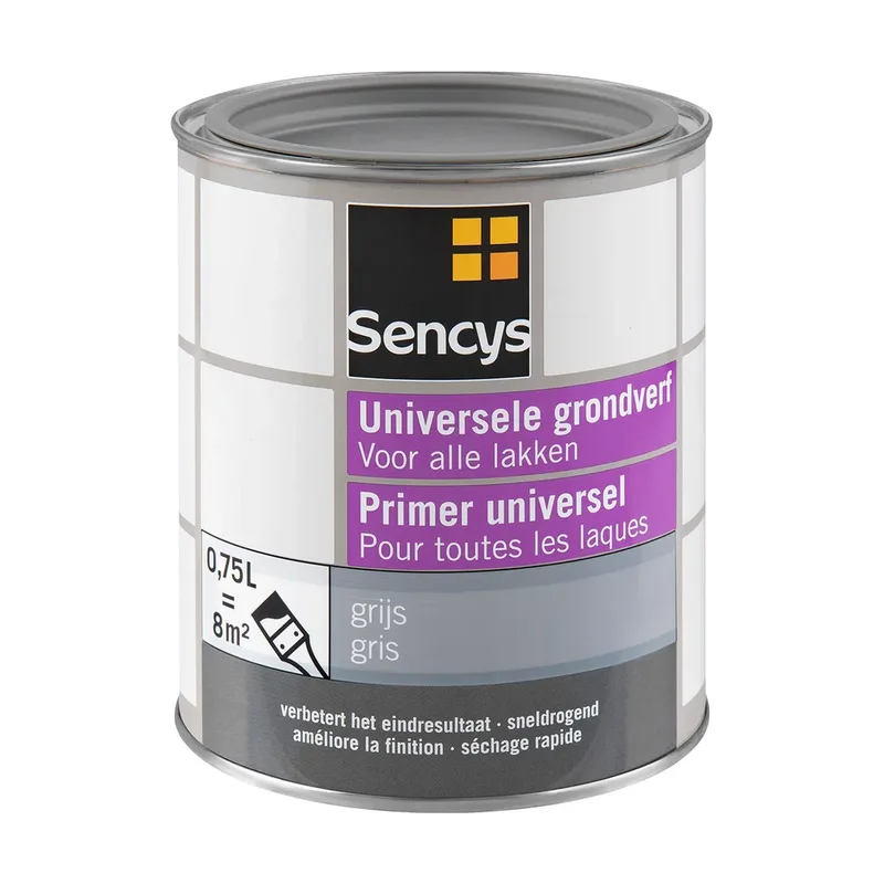 Pot Sencys universele grondverf grijs 750ml