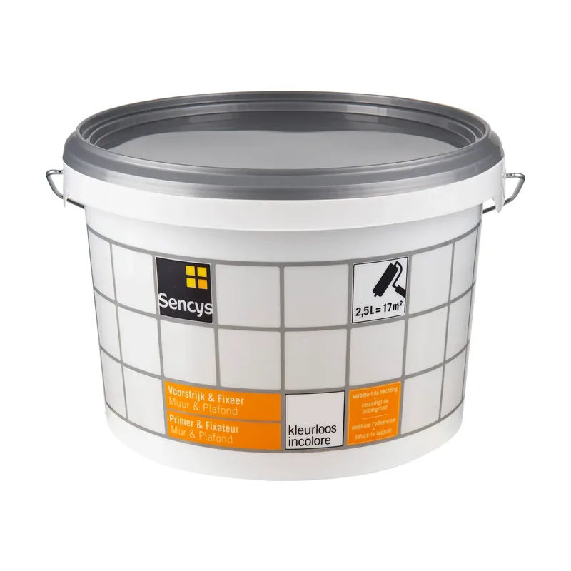 Pot Sencys Voorstrijk En Fixeer Primer - Muur en Plafond - Kleurloos - 2,5L