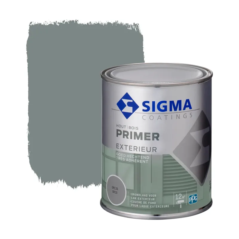 Pot Sigma Exterieur Grondverf - Buitenhout - Grijs - 750ml