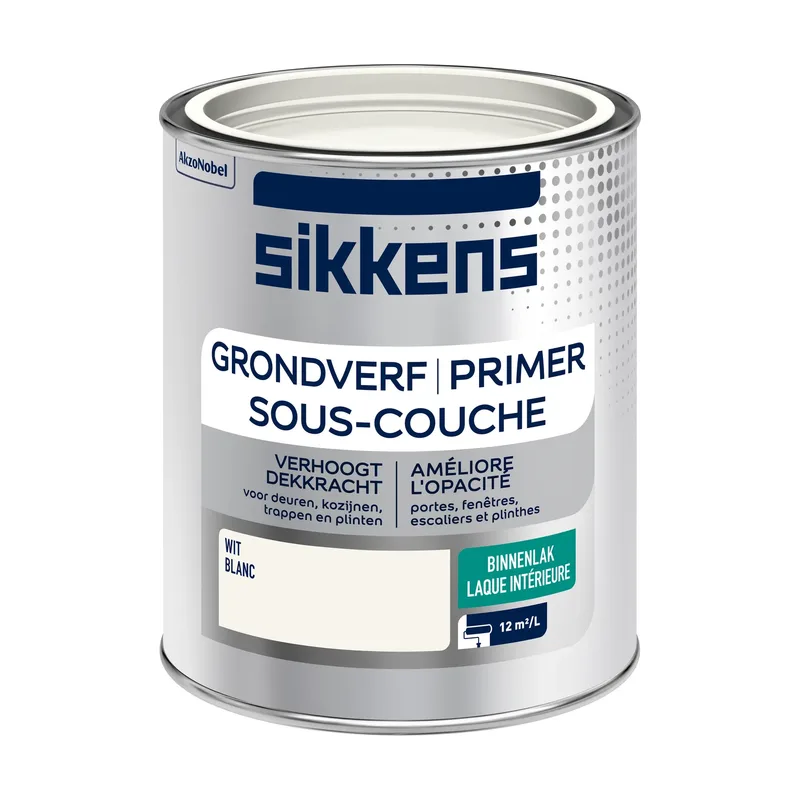 Pot Sikkens grondverf binnen 750ml wit