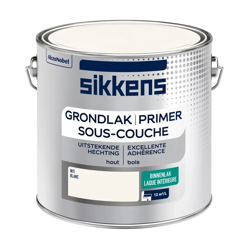Pot Sikkens grondverf binnen wit 2,5L