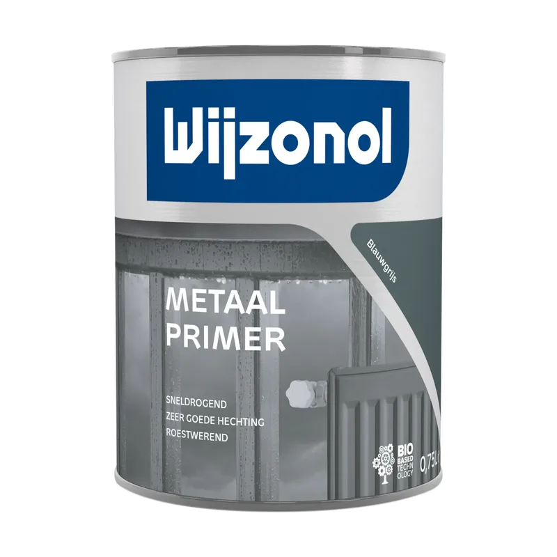 Pot Wijzonol metaal primer blauwgrijs 750ml