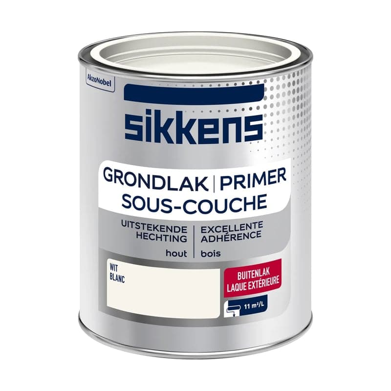 Pot Sikkens grondlak buiten zijdeglans wit 750 ml